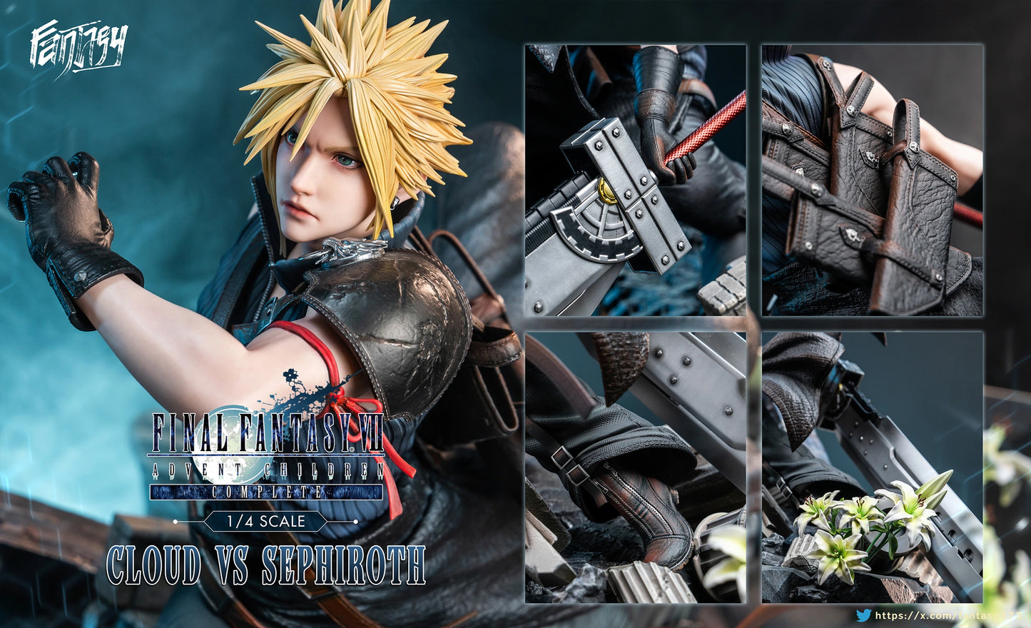 Preventa Resina Cloud vs Sephiroth Figura Final Fantasy VII Fantasy & Dragon  Estudio