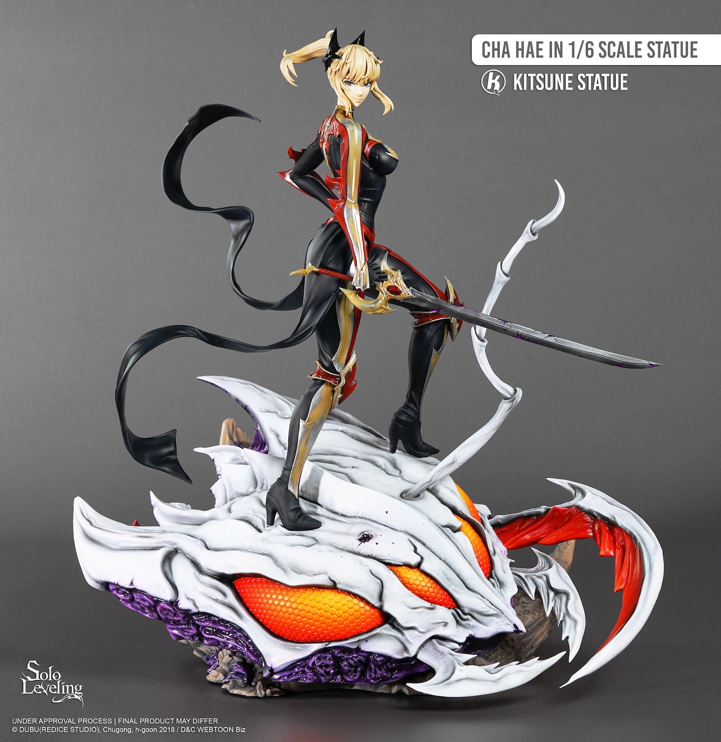 Preventa Resina Cha Hae-In Figura Solo Leveling Kitsune Statue (Licencia) Estudio