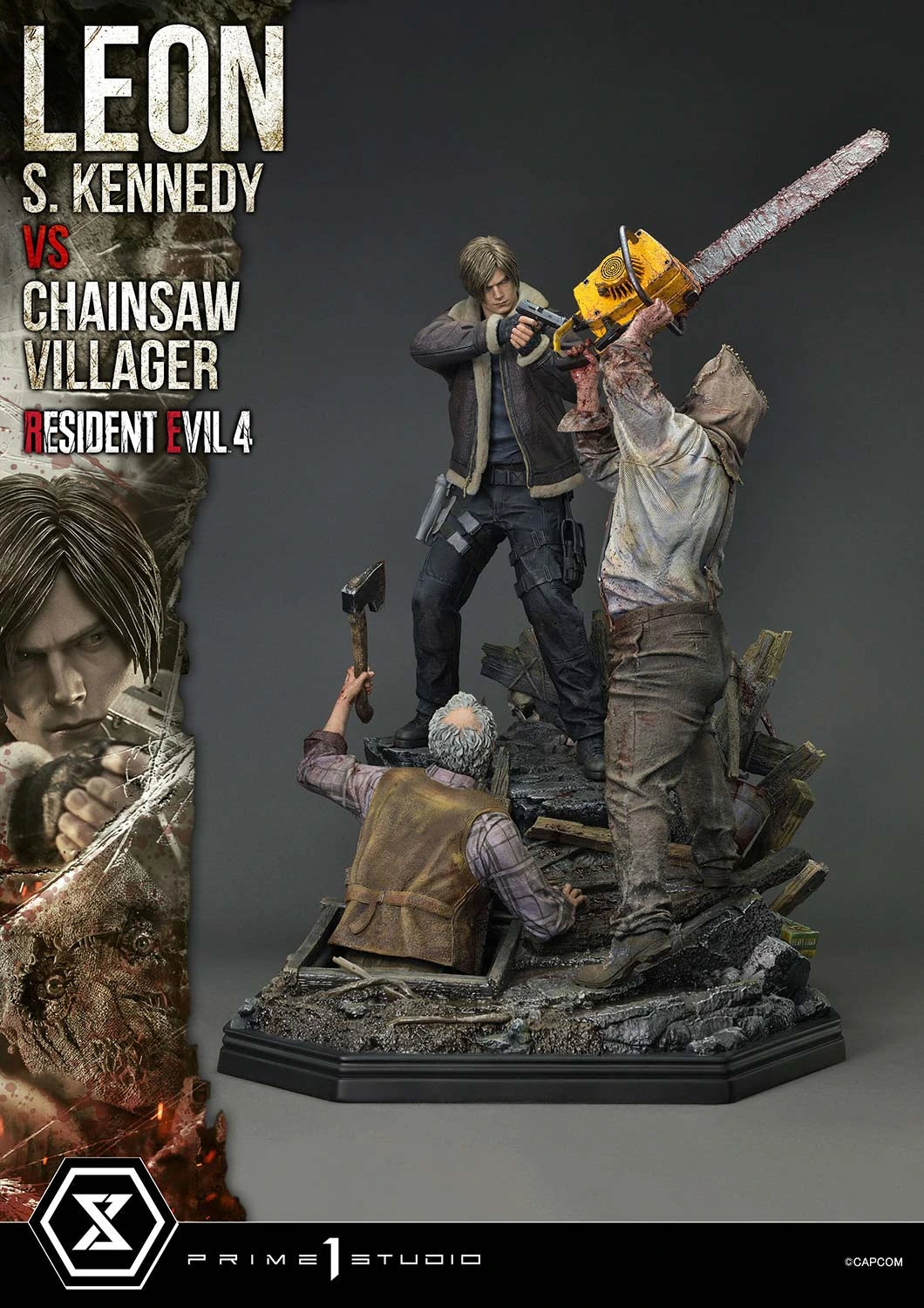 Preventa Resina Leon S. kennedy vs Doctor Salvador Figura Resident Evil 4 Prime 1 (Licencia) Estudio