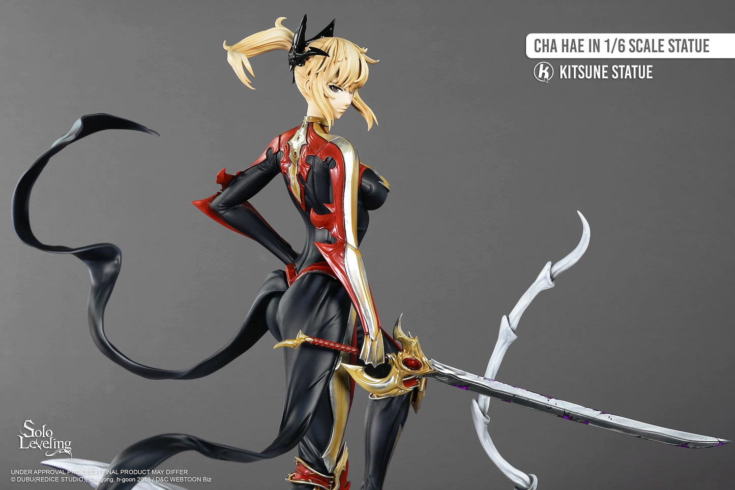 Preventa Resina Cha Hae-In Figura Solo Leveling Kitsune Statue (Licencia) Estudio