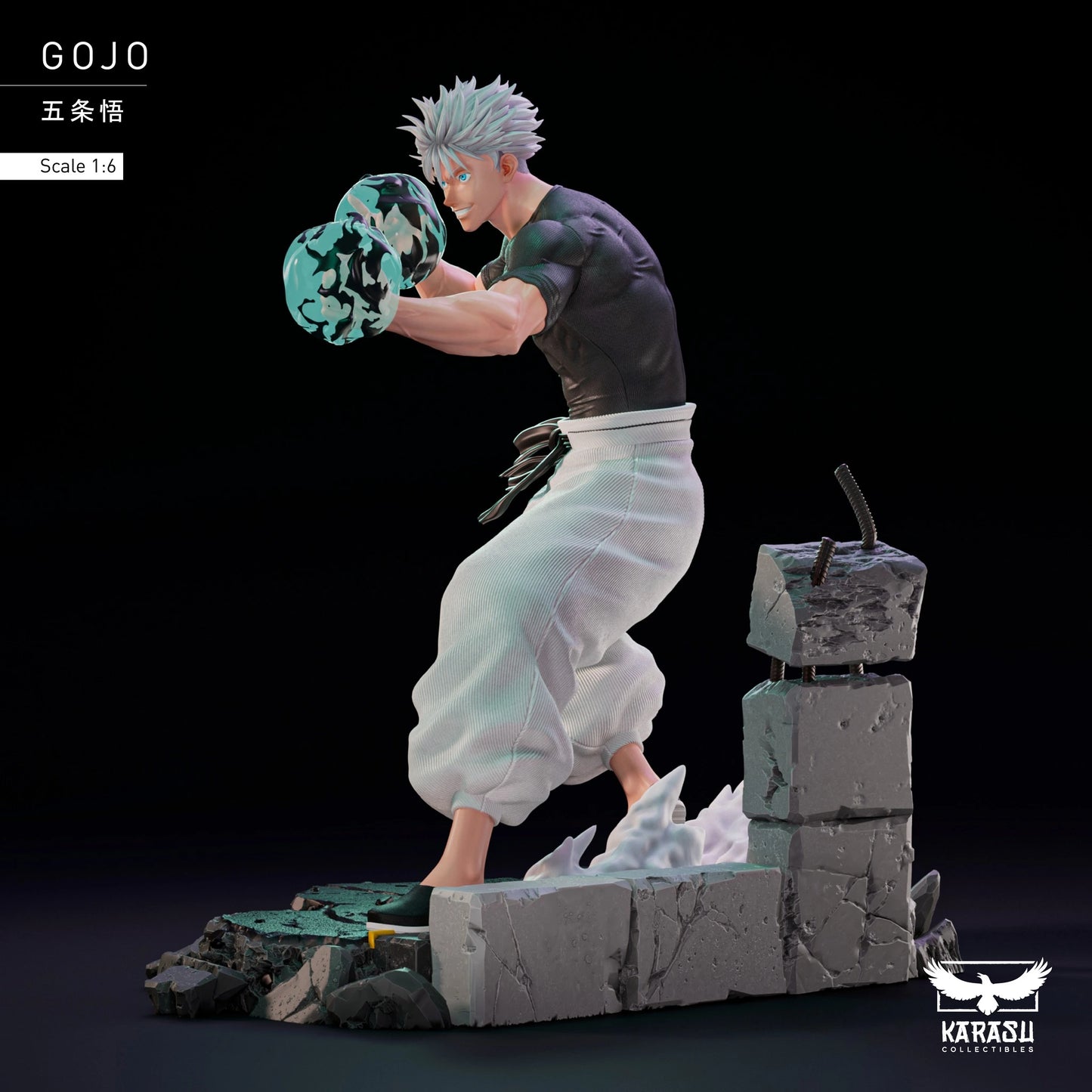 Preventa Resina Satoru Gojo Figura Jujutsu Kaisen Karasu Collectibles Estudio