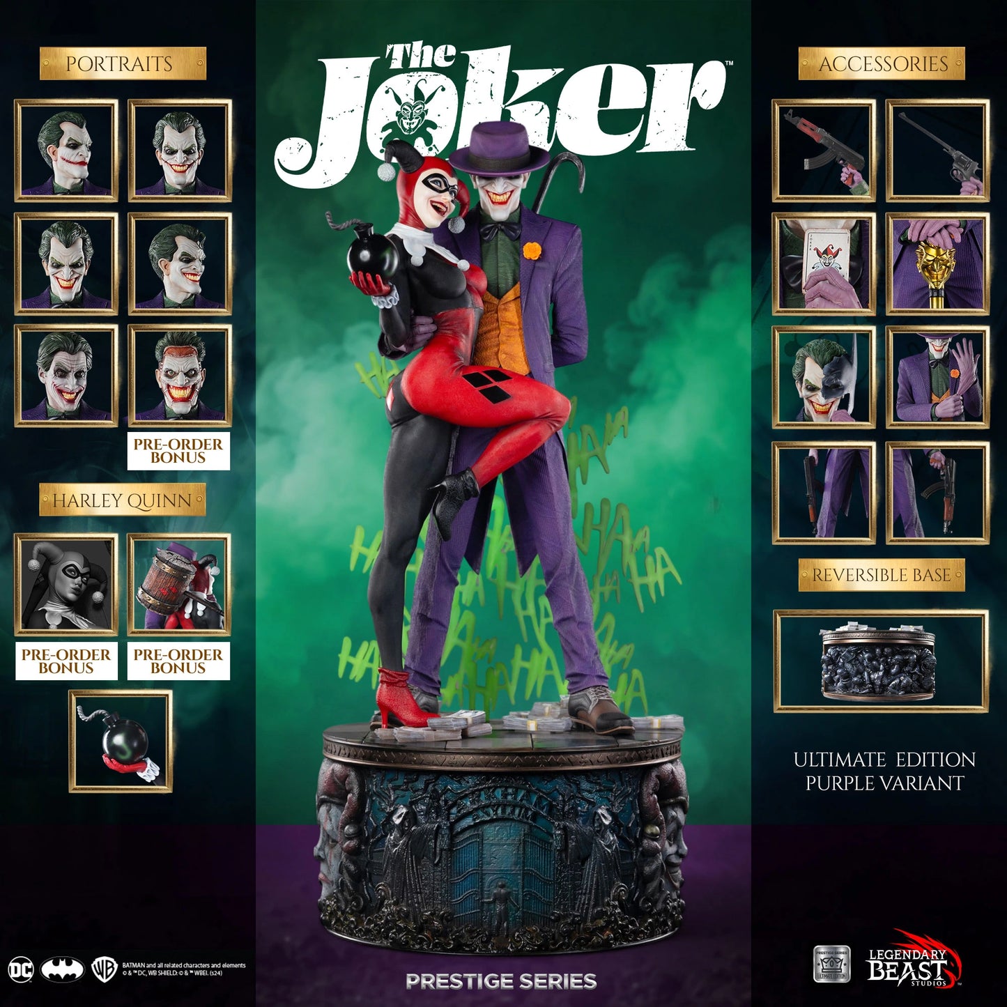 Preventa Resina Joker Figura DC Comics Legendary Beast (Licencia) Estudio