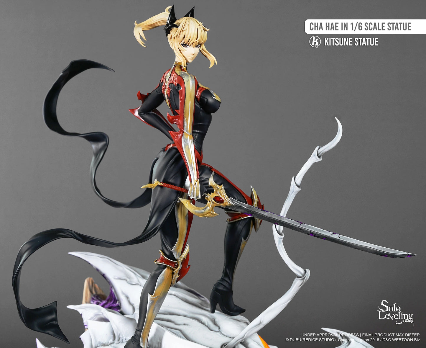 Preventa Resina Cha Hae-In Figura Solo Leveling Kitsune Statue (Licencia) Estudio