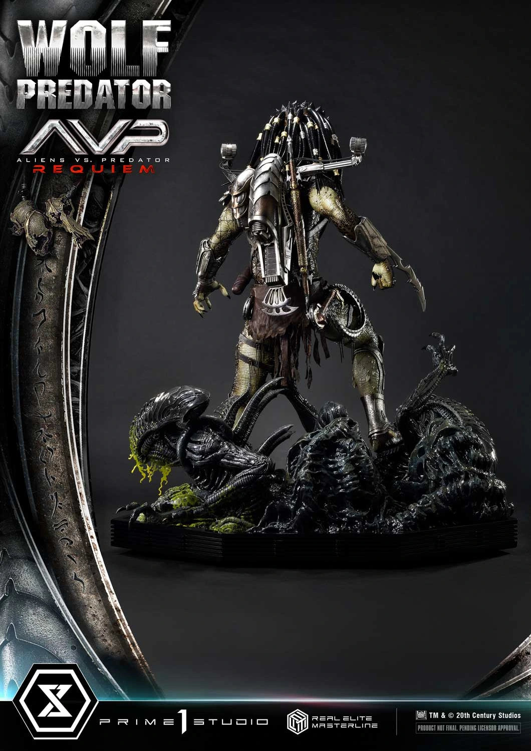 Preventa Resina Wolf Predator Figura Aliens vs Predator: Requiem Prime 1 (Licencia) Estudio
