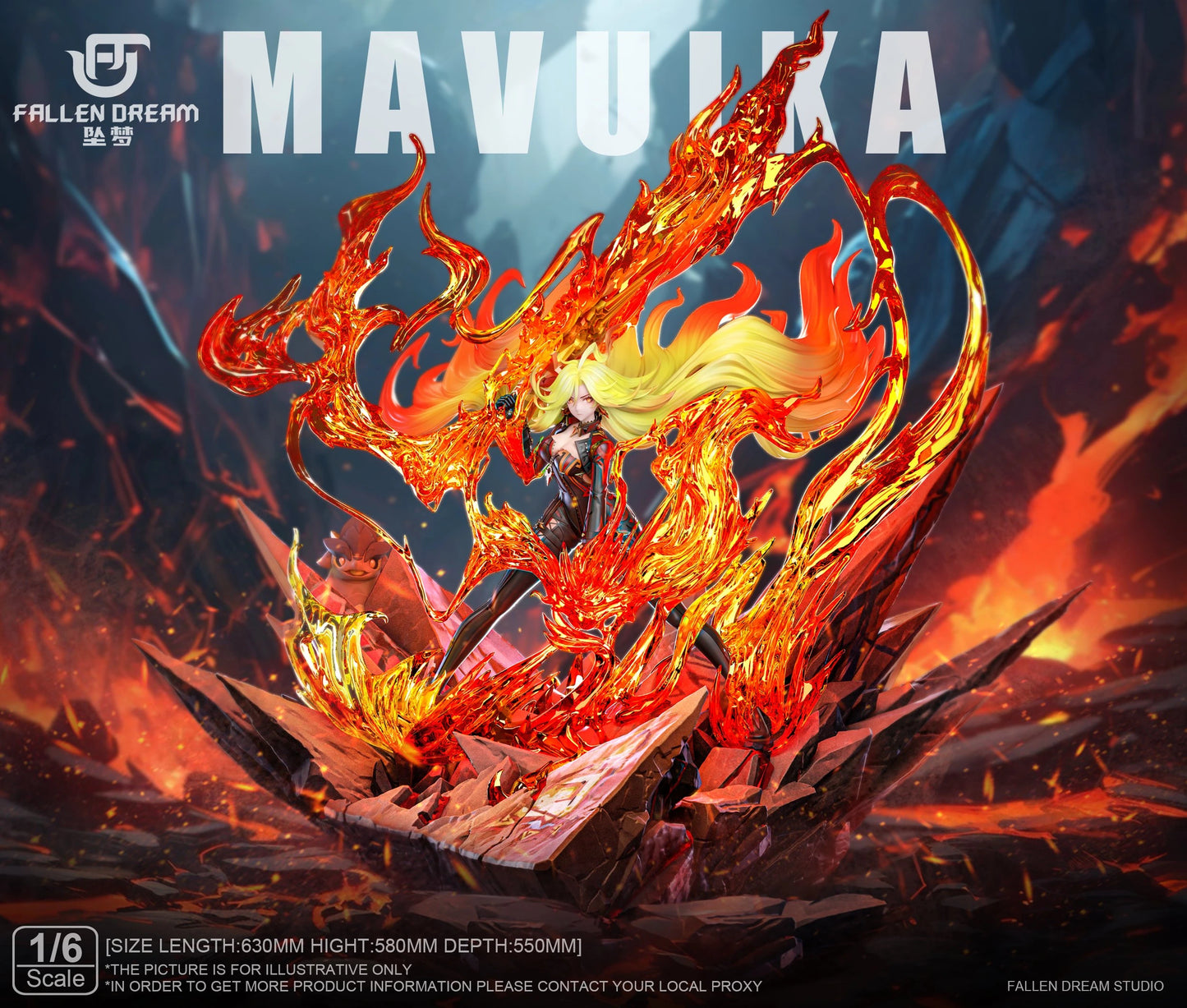 Preventa Resina Mavuika Figura Genshin Impact Fallen Dream Estudio