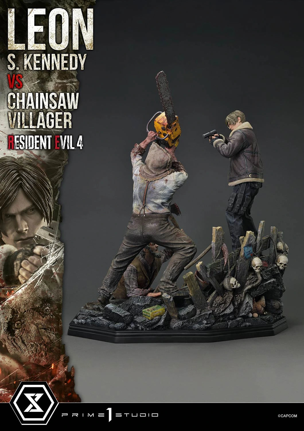 Preventa Resina Leon S. kennedy vs Doctor Salvador Figura Resident Evil 4 Prime 1 (Licencia) Estudio