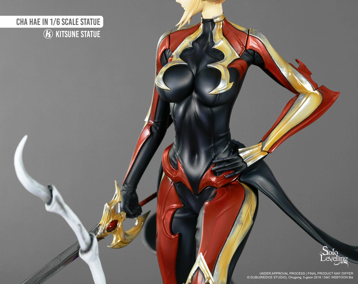Preventa Resina Cha Hae-In Figura Solo Leveling Kitsune Statue (Licencia) Estudio