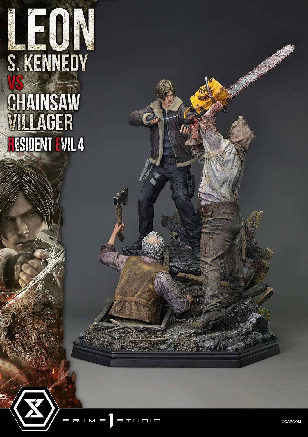Preventa Resina Leon S. kennedy vs Doctor Salvador Figura Resident Evil 4 Prime 1 (Licencia) Estudio