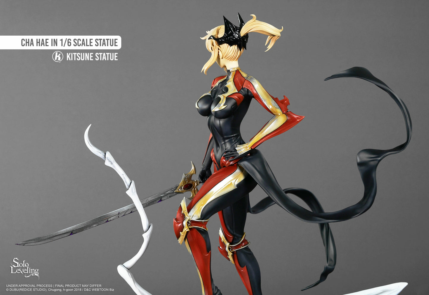 Preventa Resina Cha Hae-In Figura Solo Leveling Kitsune Statue (Licencia) Estudio