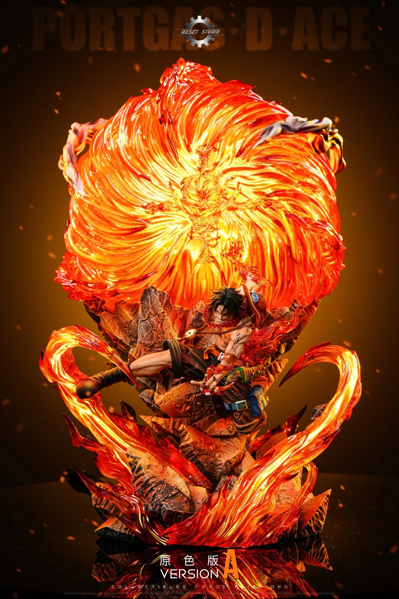 Preventa Resina Portgas D. Ace  Figura One Piece Reset Estudio