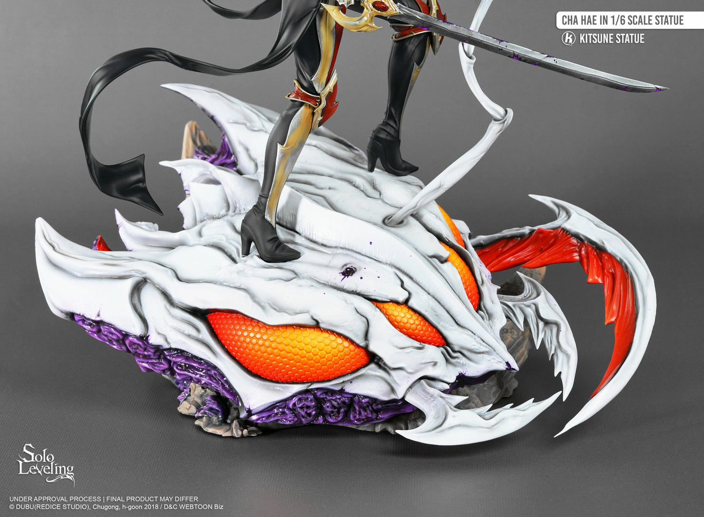 Preventa Resina Cha Hae-In Figura Solo Leveling Kitsune Statue (Licencia) Estudio