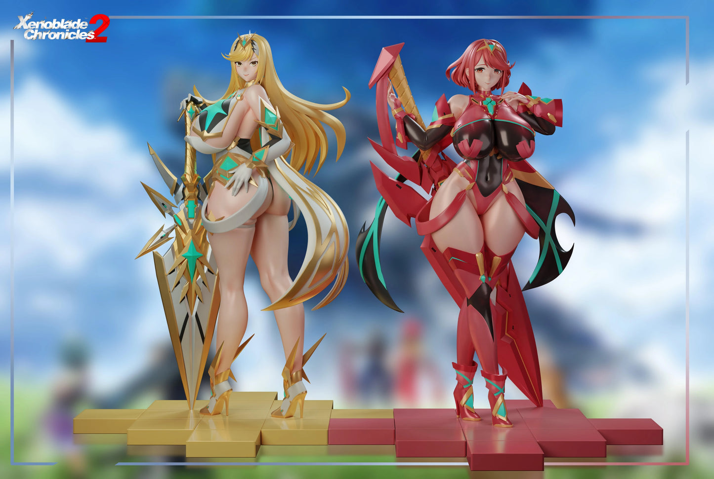 Preventa Resina Mythra & Pyra Figura Xenoblade Chronicles  BGA Estudio