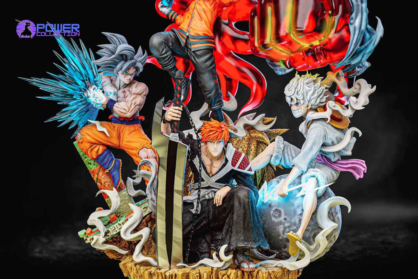 Preventa Resina Ichigo, Luffy, Naruto y Goku Figura Bleach, Naruto, One Piece y Dragon Ball Power Collection  Estudio