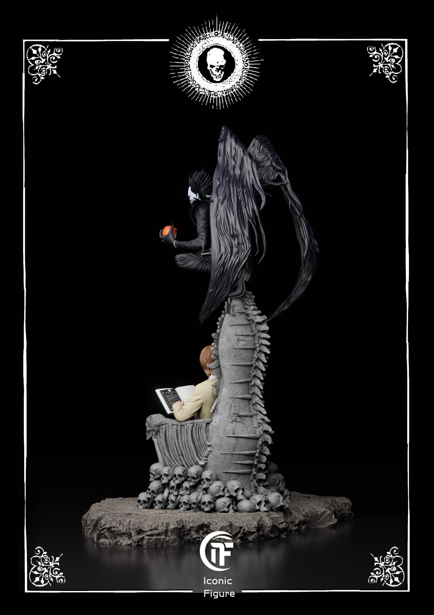 Preventa Resina Light Yagami, Ryuk & L Lawliet  Figura Death Note IF Estudio