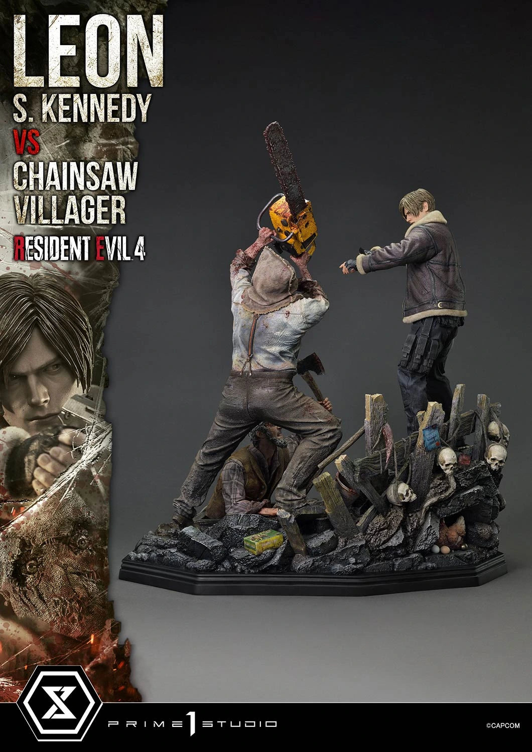 Preventa Resina Leon S. kennedy vs Doctor Salvador Figura Resident Evil 4 Prime 1 (Licencia) Estudio