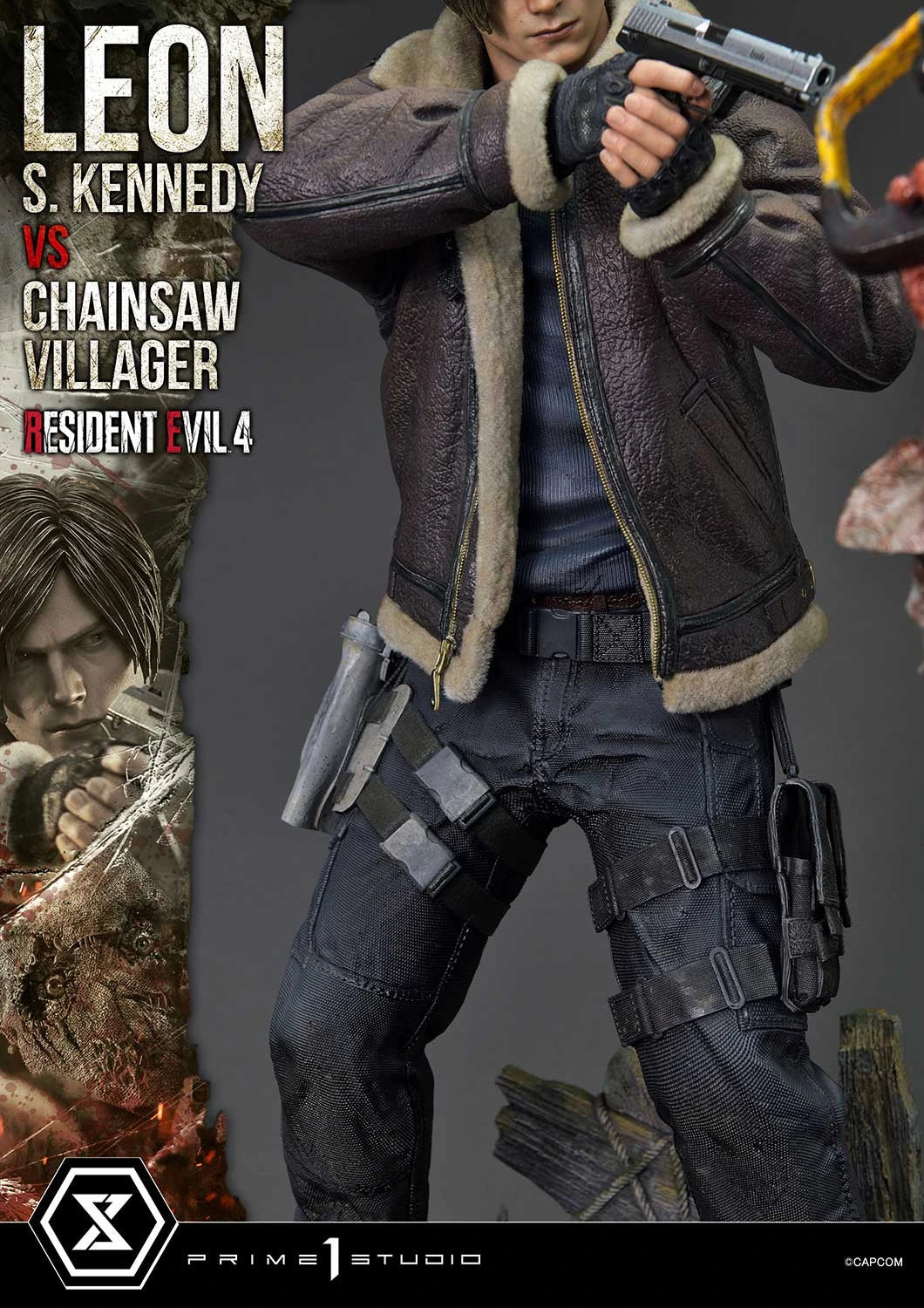 Preventa Resina Leon S. kennedy vs Doctor Salvador Figura Resident Evil 4 Prime 1 (Licencia) Estudio
