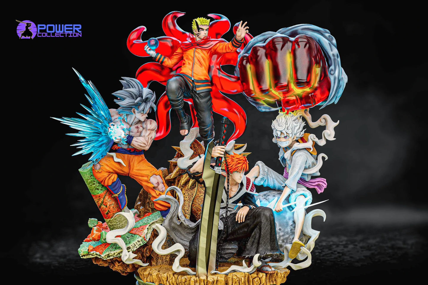 Preventa Resina Ichigo, Luffy, Naruto y Goku Figura Bleach, Naruto, One Piece y Dragon Ball Power Collection  Estudio