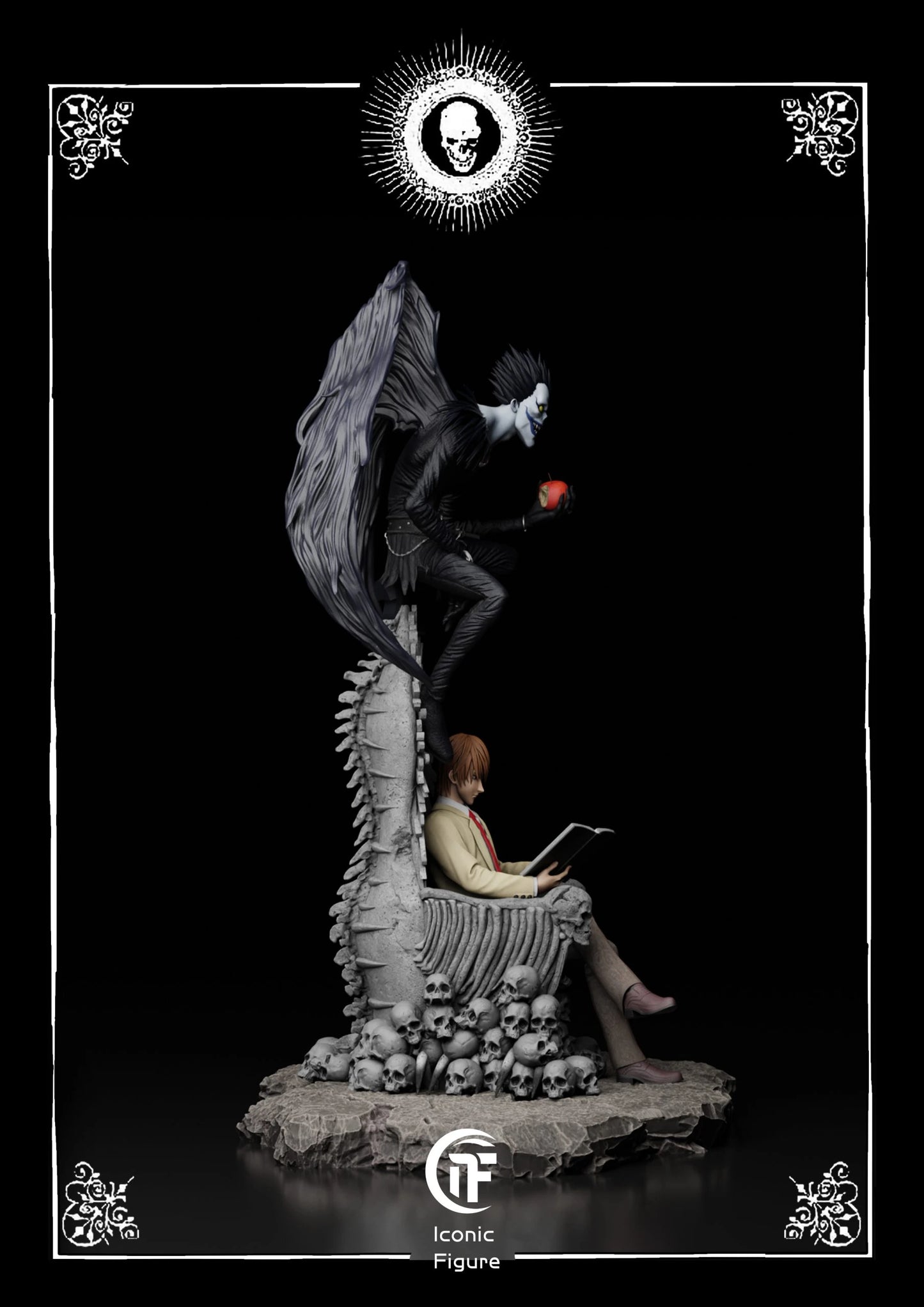 Preventa Resina Light Yagami, Ryuk & L Lawliet  Figura Death Note IF Estudio