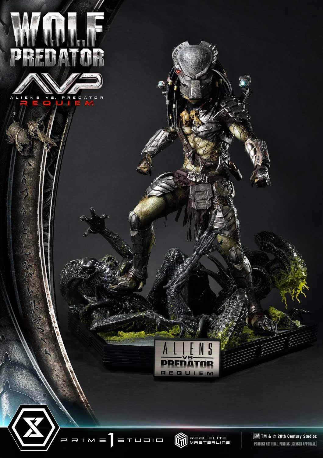 Preventa Resina Wolf Predator Figura Aliens vs Predator: Requiem Prime 1 (Licencia) Estudio