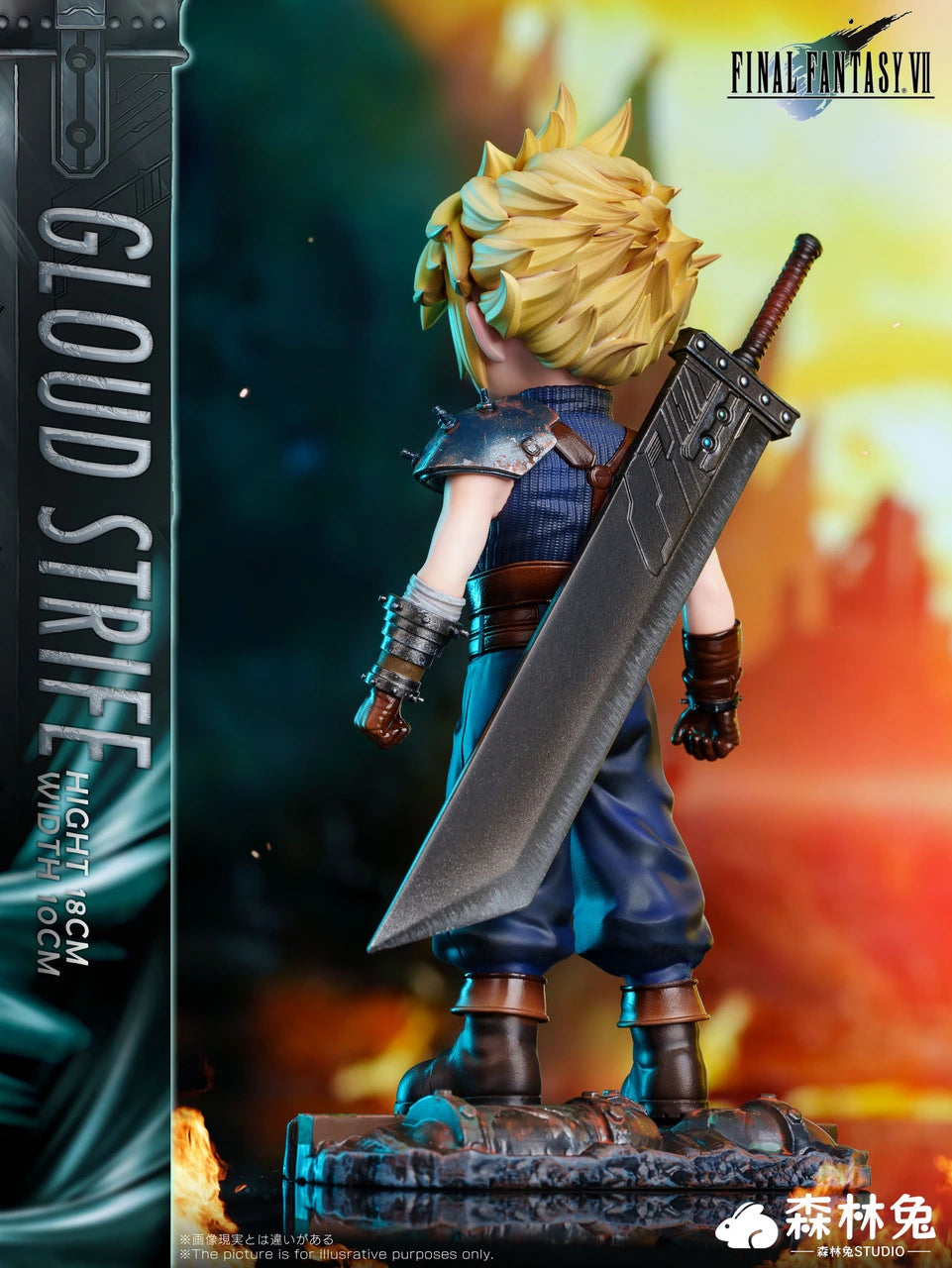 Preventa Resina Cloud Strife Figura Final Fantasy VII Forest Rabbit Estudio
