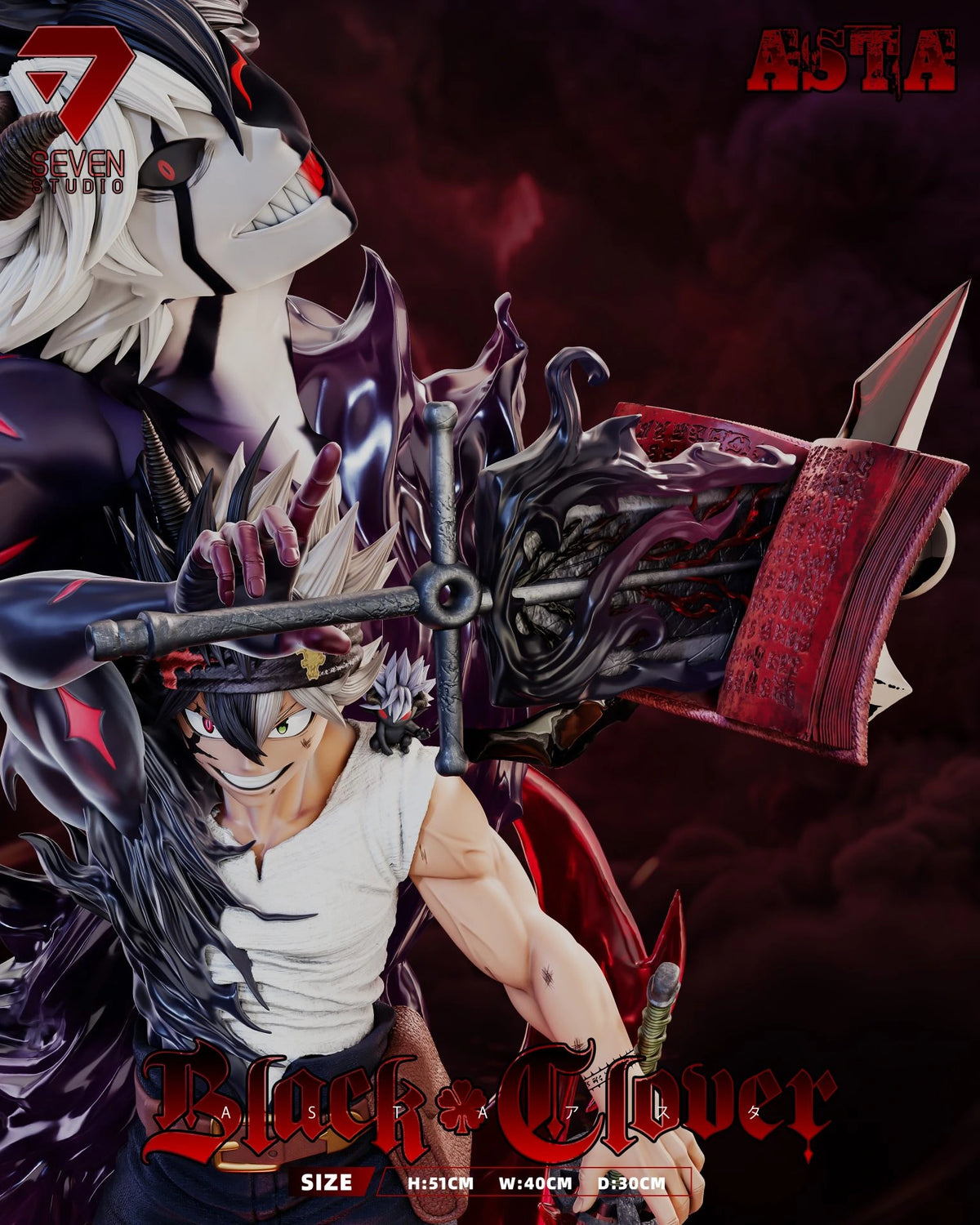 Preventa Resina Asta Figura Black Clover Seven Estudio