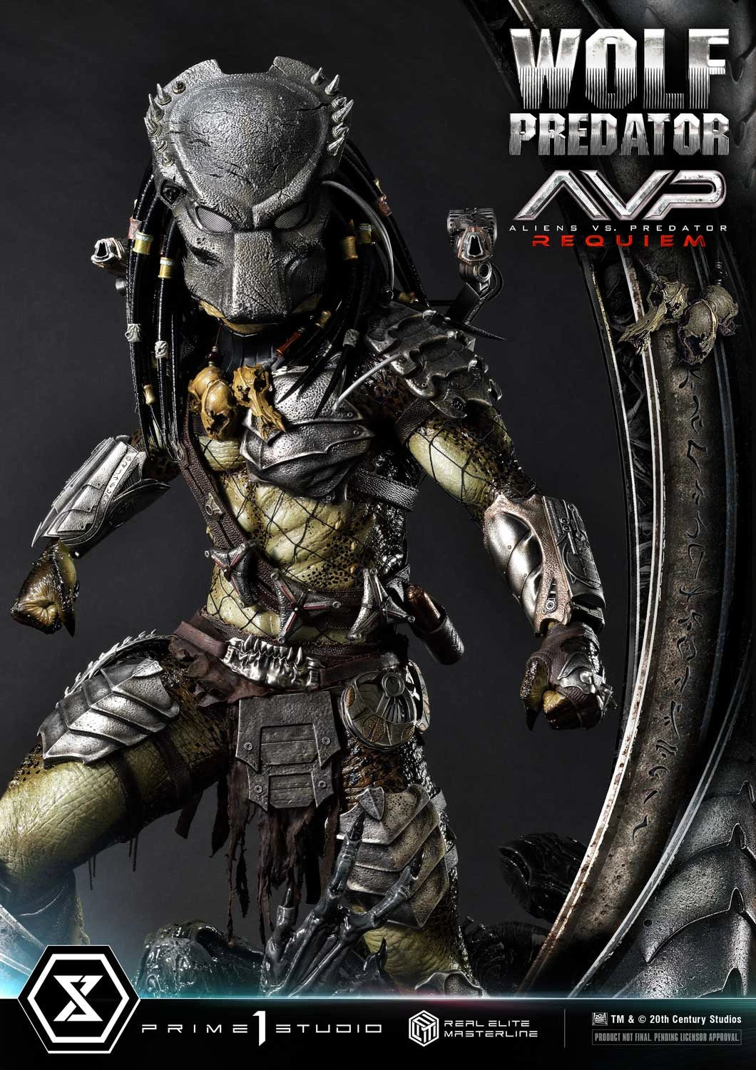 Preventa Resina Wolf Predator Figura Aliens vs Predator: Requiem Prime 1 (Licencia) Estudio