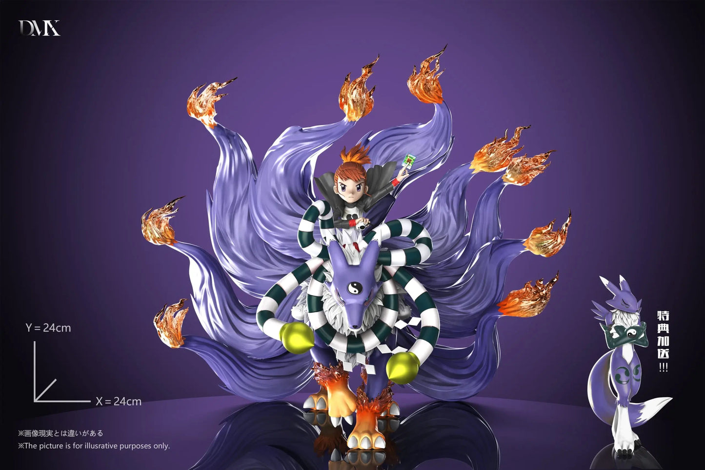 Preventa Resina Kyubimon & Ruki Figura Digimon DMX Estudio