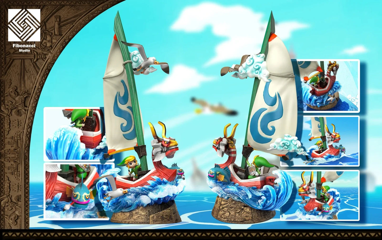 Preventa Resina King of Red Lions & Link Figura The Legend of Zelda Fibonacci Estudio