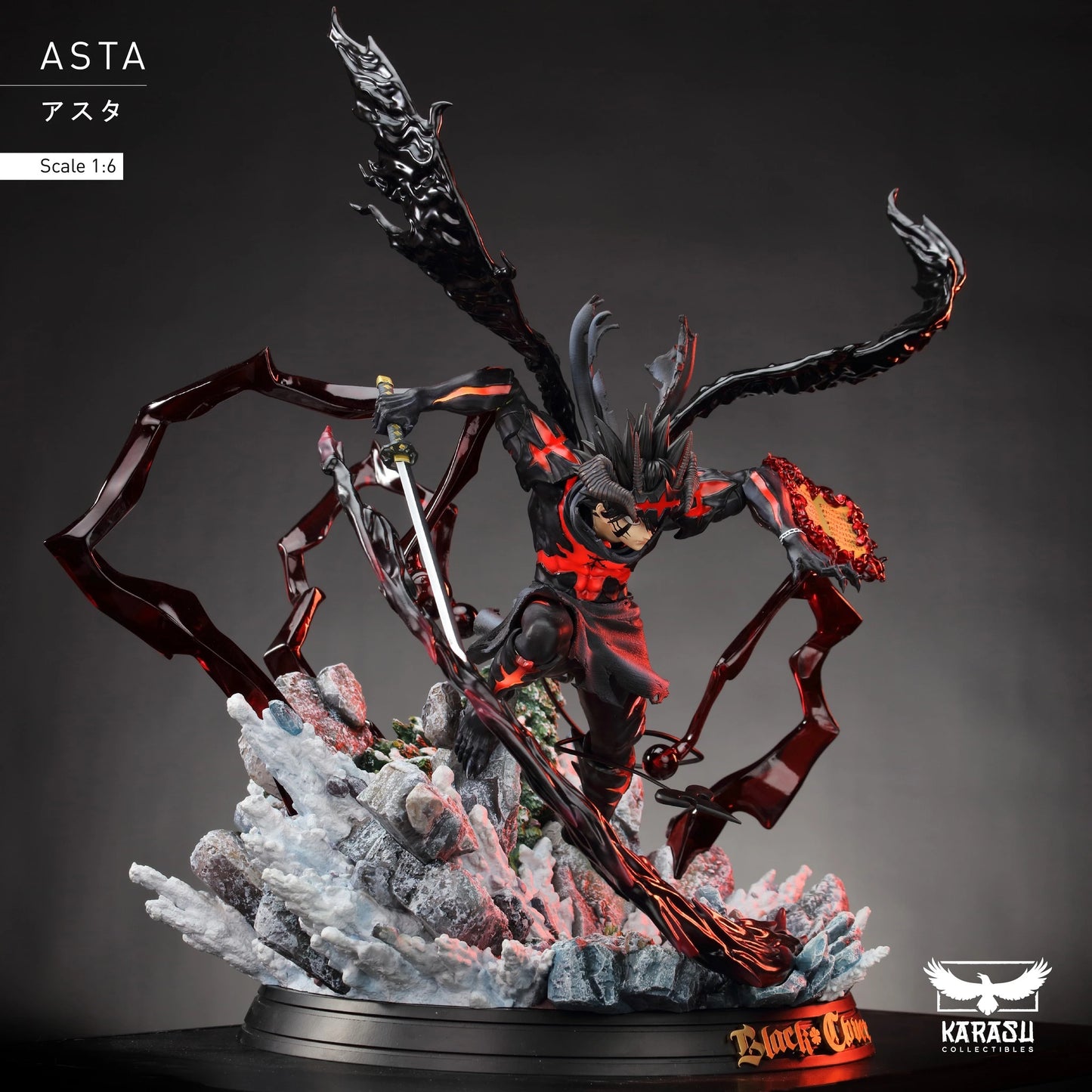 Preventa Resina Asta Figura Black Clover Karasu Estudio