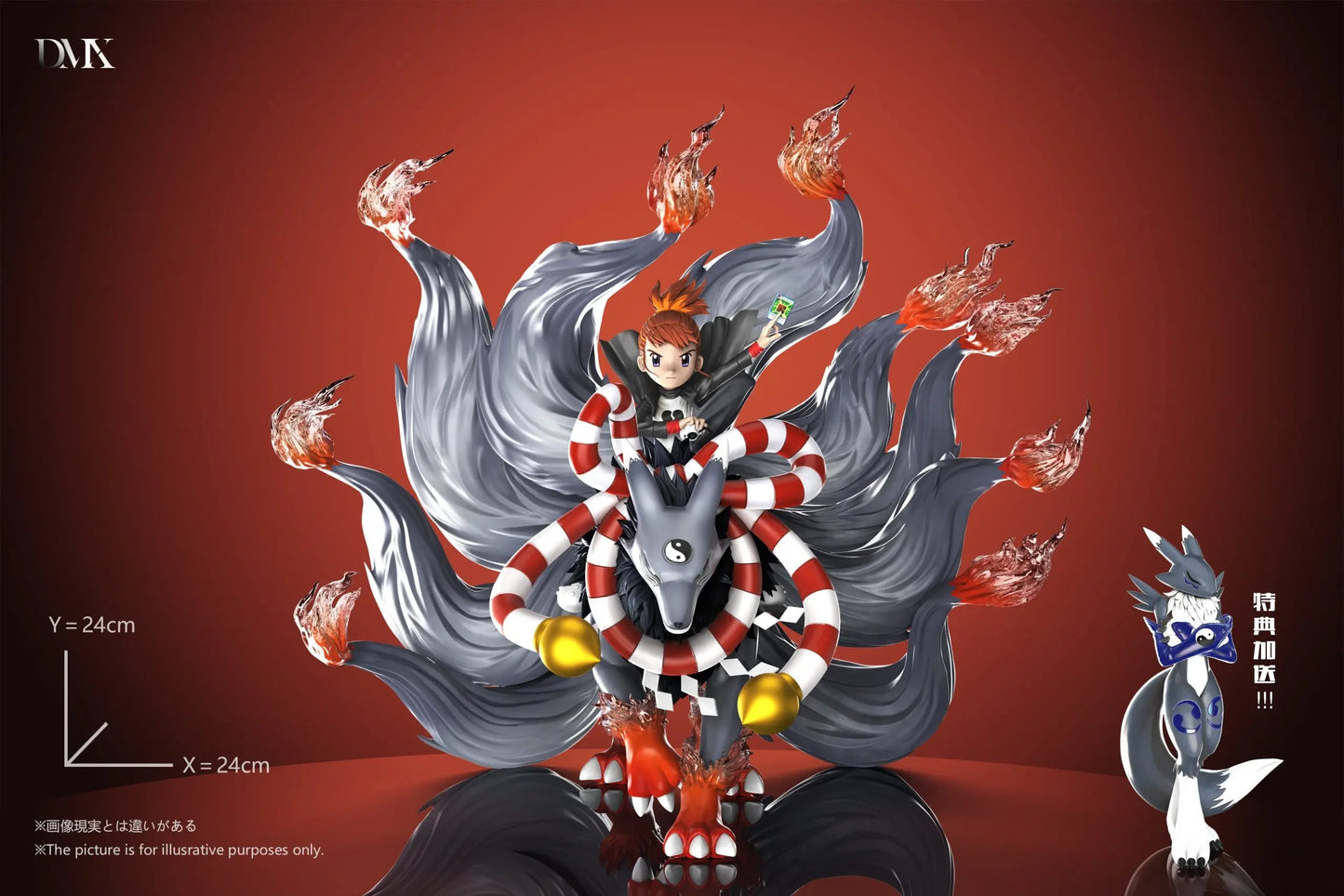 Preventa Resina Kyubimon & Ruki Figura Digimon DMX Estudio