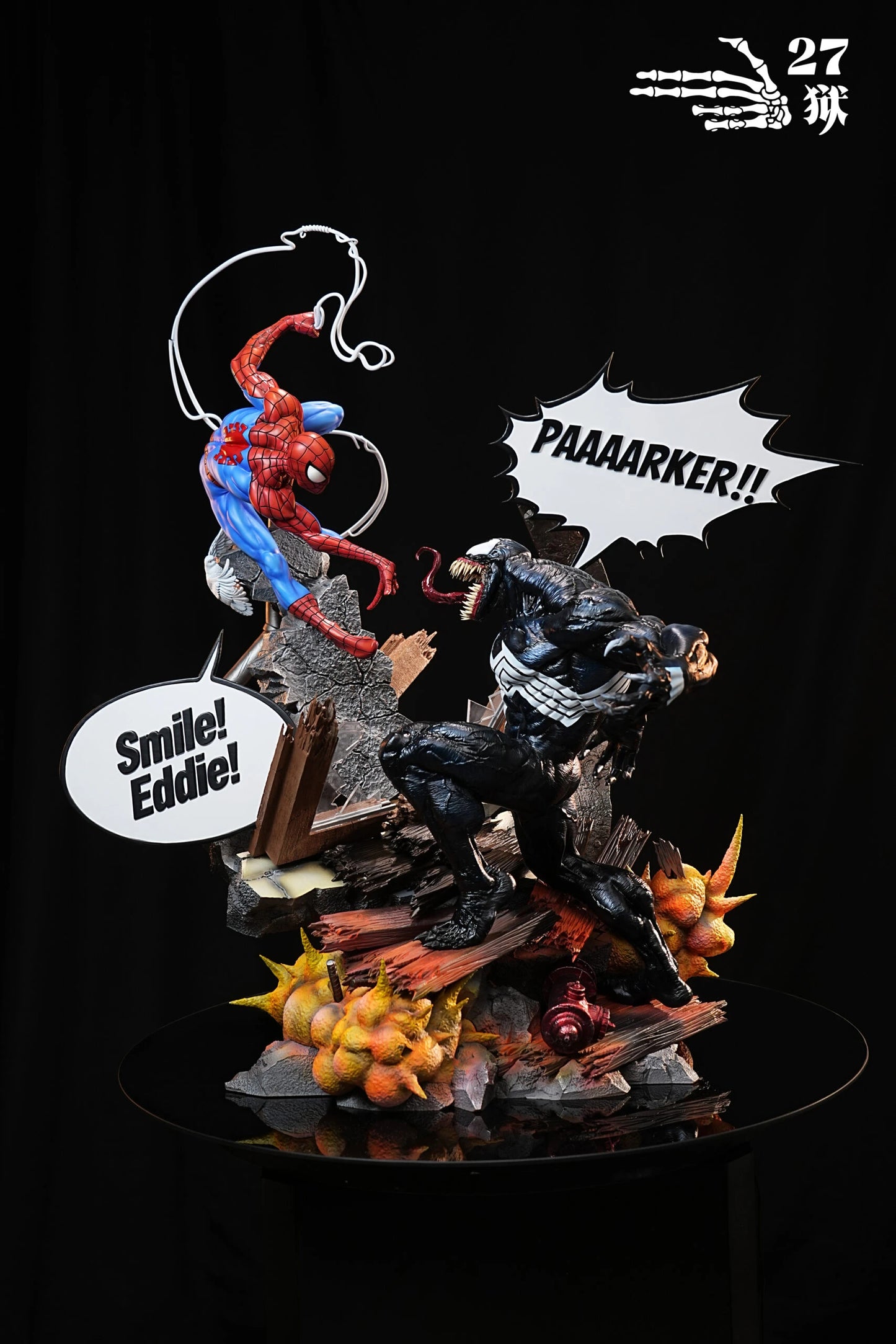 Preventa Resina Spiderman vs Venom Figura Marvel 27Abyss  Estudio