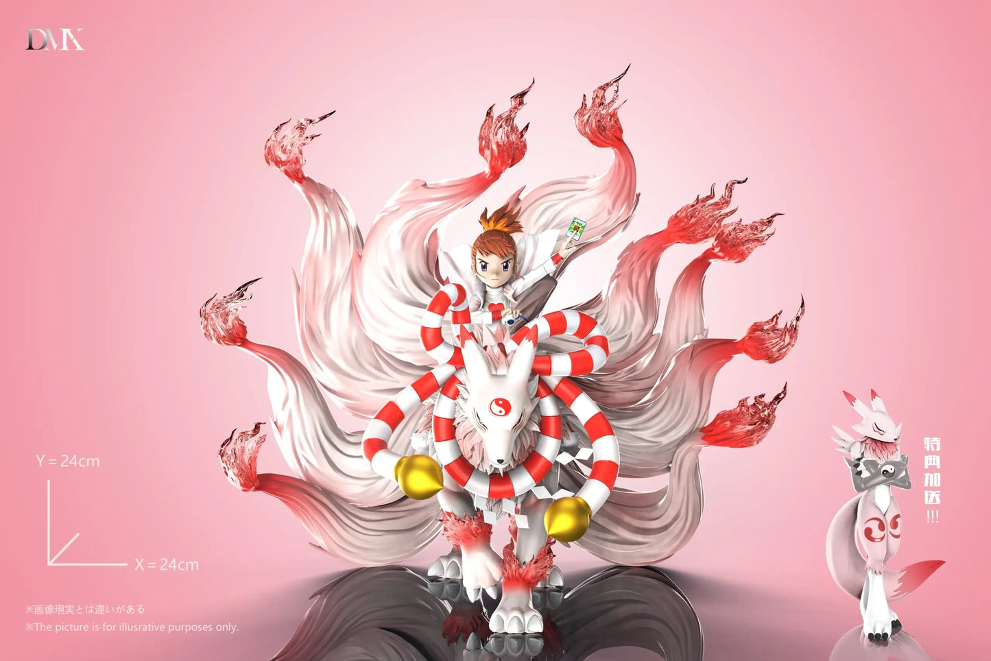 Preventa Resina Kyubimon & Ruki Figura Digimon DMX Estudio