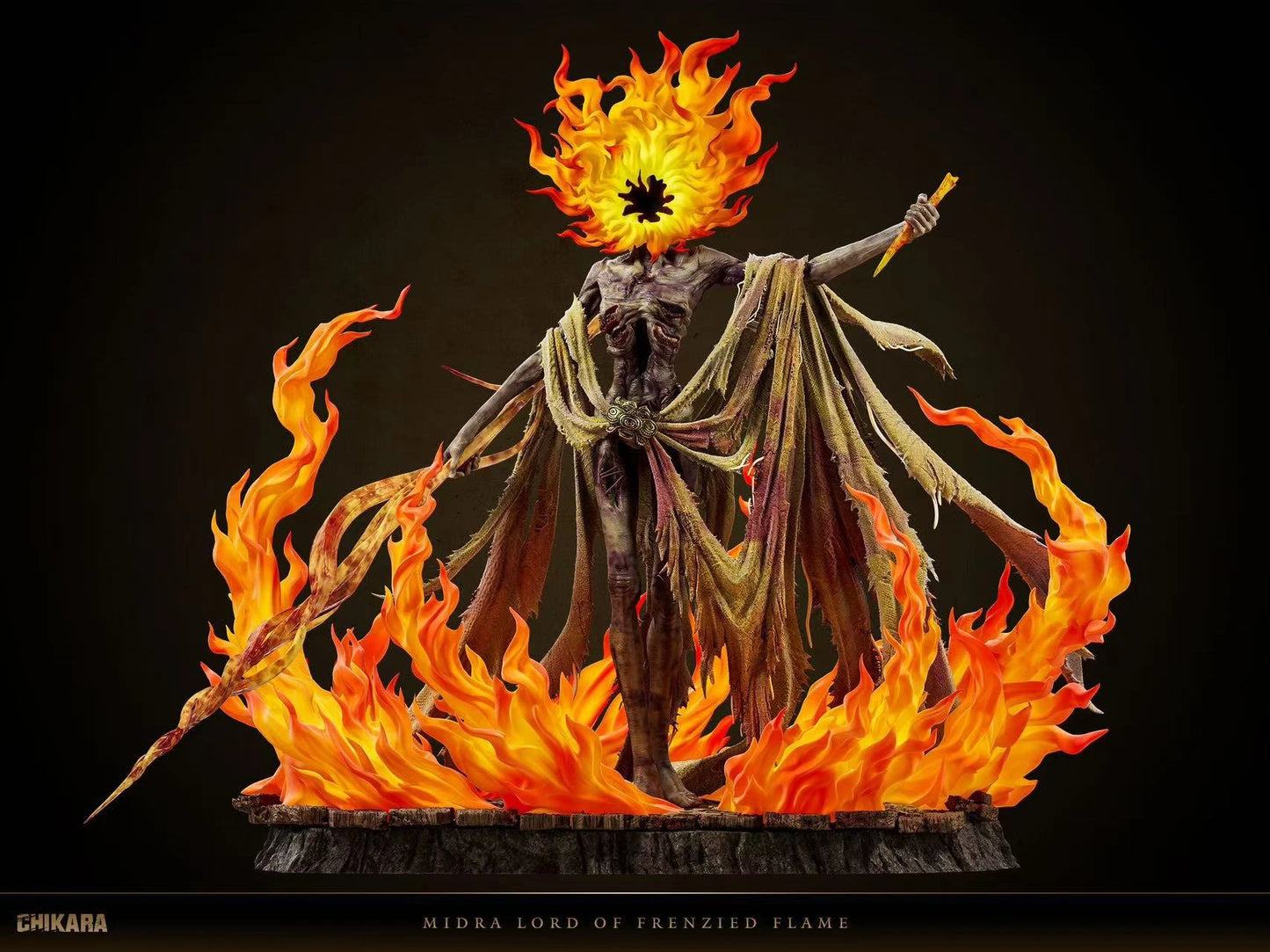 Preventa Resina Midra"El Señor de la Llama Frenética" Figura Elden Ring Chikara  Estudio