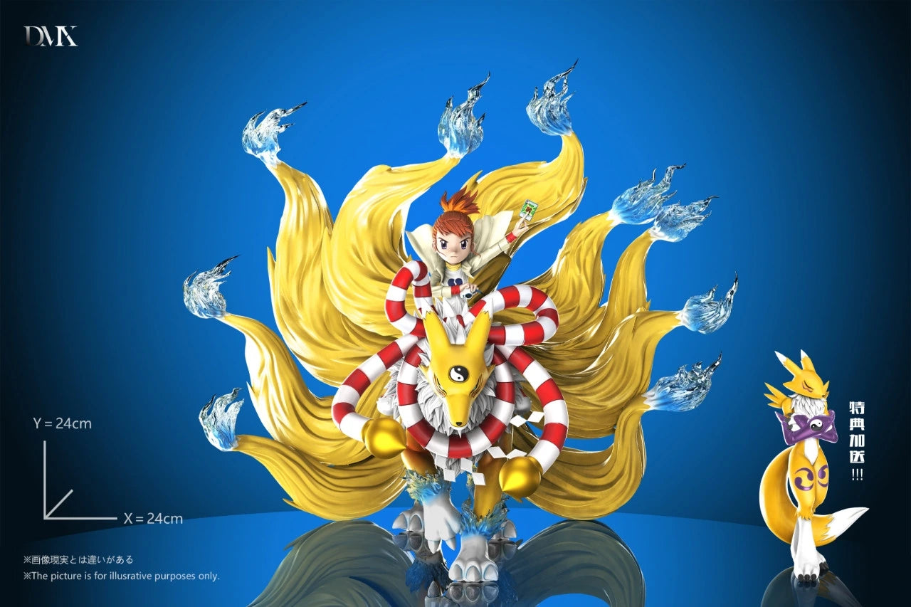 Preventa Resina Kyubimon & Ruki Figura Digimon DMX Estudio
