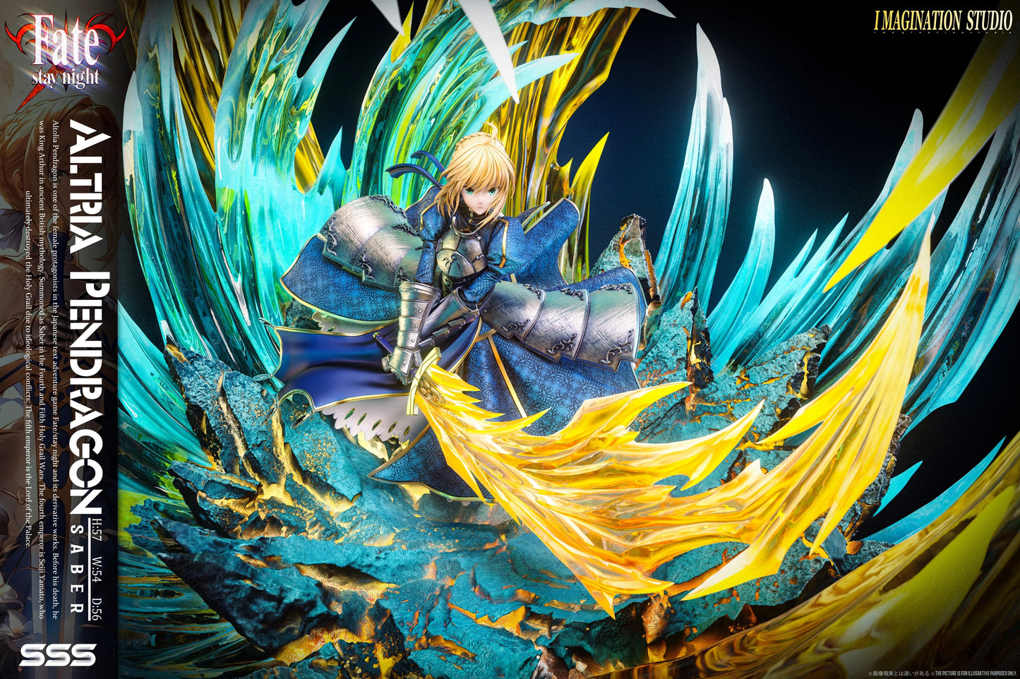 Preventa Resina Artoria Pendragon "Saber" Figura Fate/Stay Night Imagination  Estudio