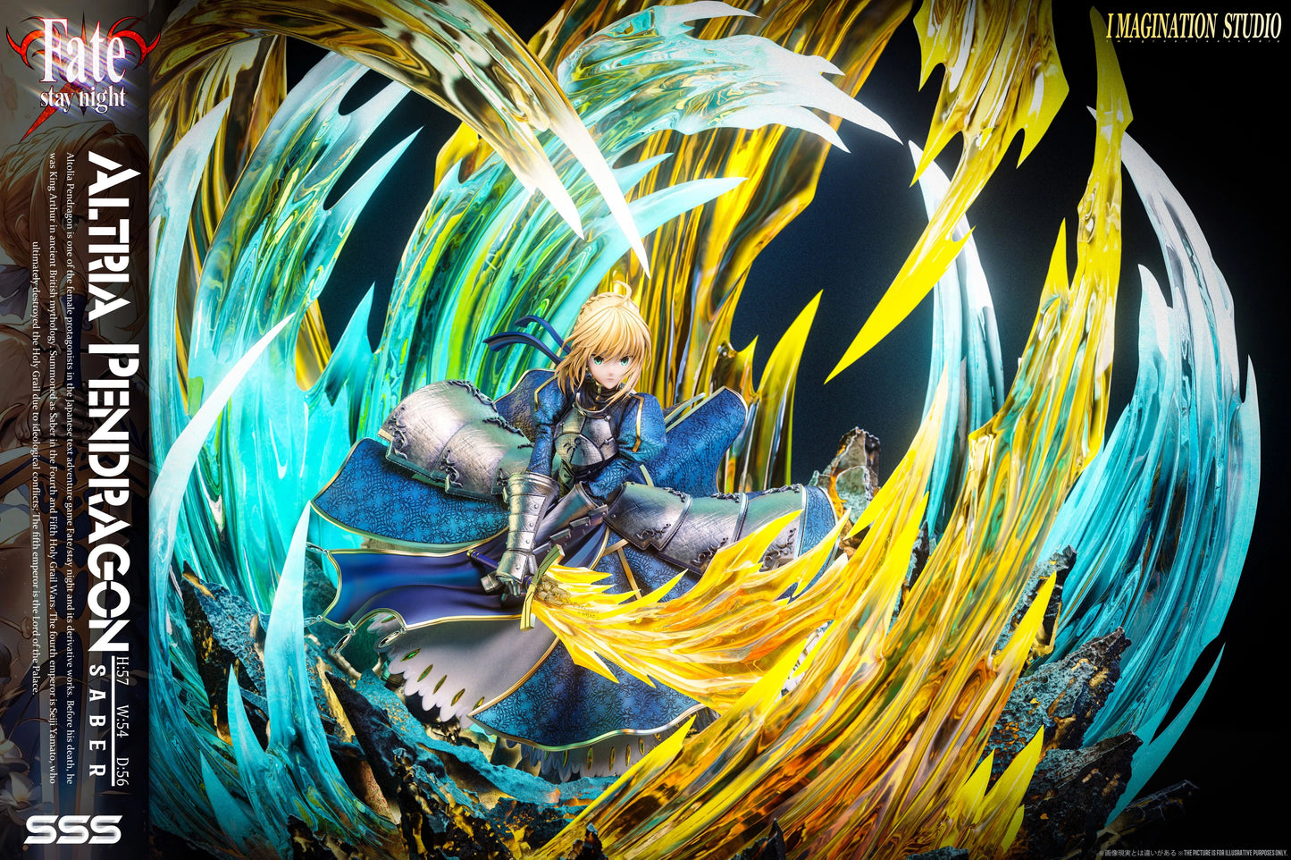 Preventa Resina Artoria Pendragon "Saber" Figura Fate/Stay Night Imagination  Estudio