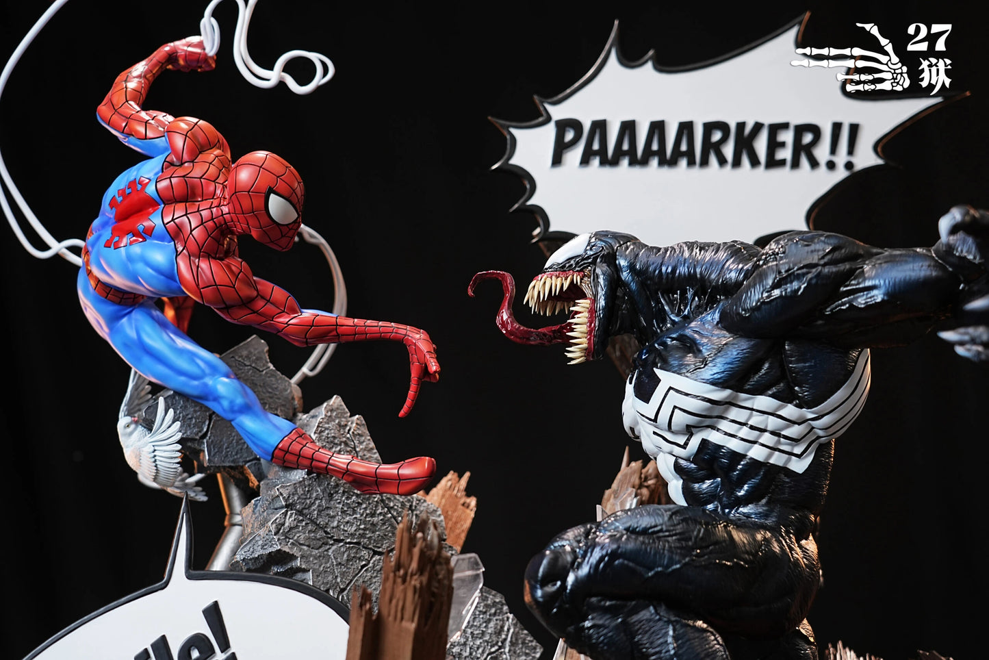 Preventa Resina Spiderman vs Venom Figura Marvel 27Abyss  Estudio