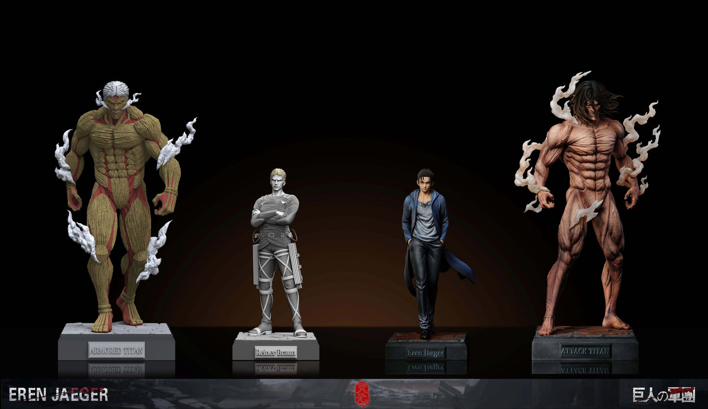 Preventa Resina Eren Yeager & Titan de Ataque Figura Attack On Titan TY  Estudio