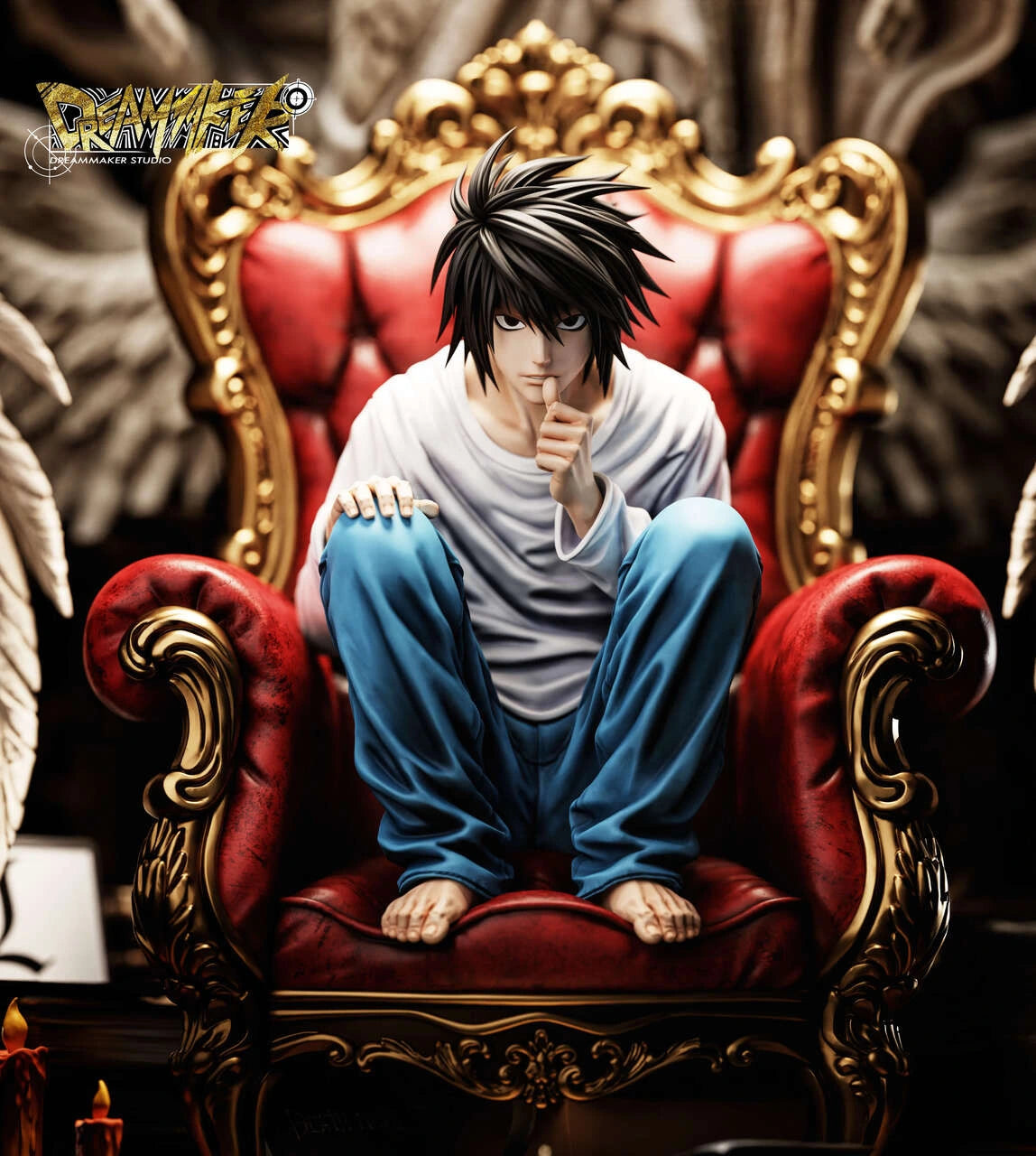 Preventa Resina L Lawliet Figura Death Note  Dreammaker Estudio