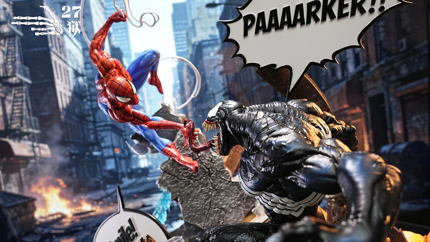 Preventa Resina Spiderman vs Venom Figura Marvel 27Abyss  Estudio