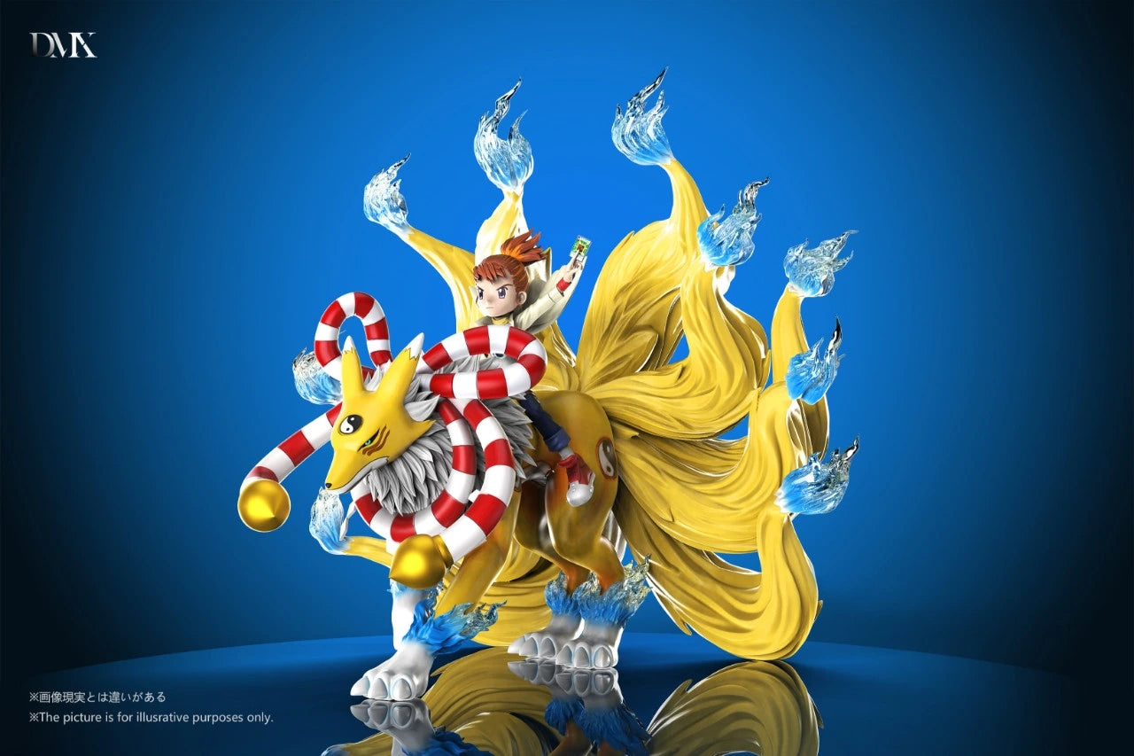 Preventa Resina Kyubimon & Ruki Figura Digimon DMX Estudio