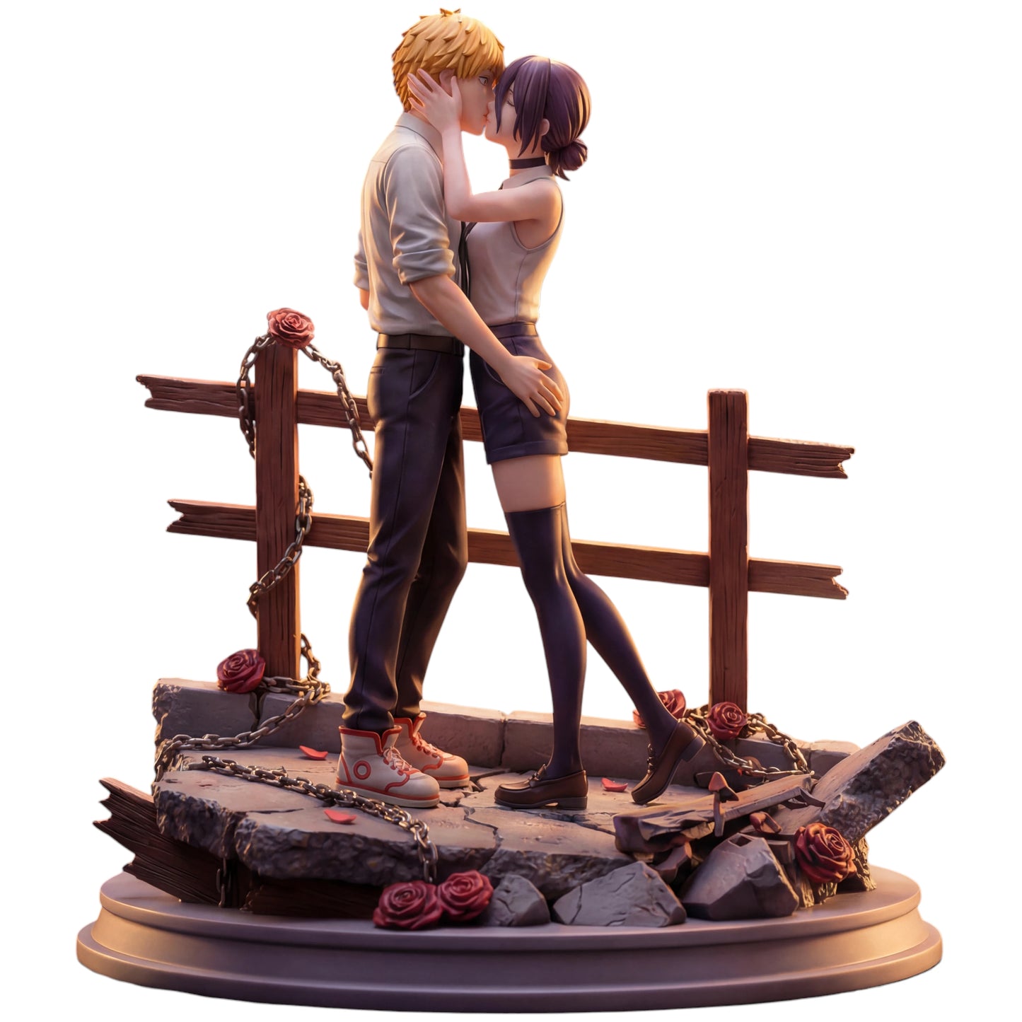 Preventa Resina Denji & Reze Figura Chainsaw Man PINK Estudio