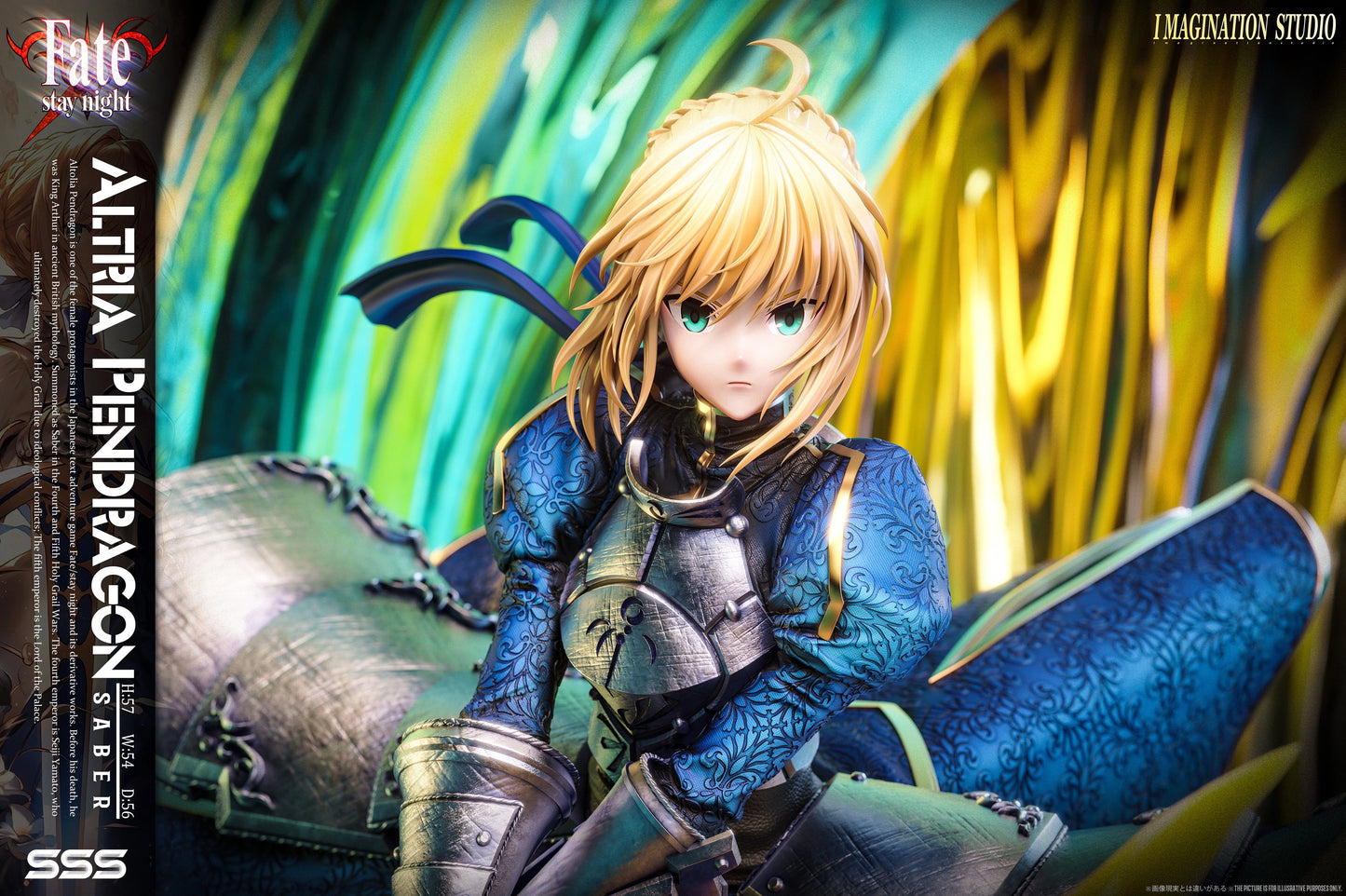 Preventa Resina Artoria Pendragon "Saber" Figura Fate/Stay Night Imagination  Estudio