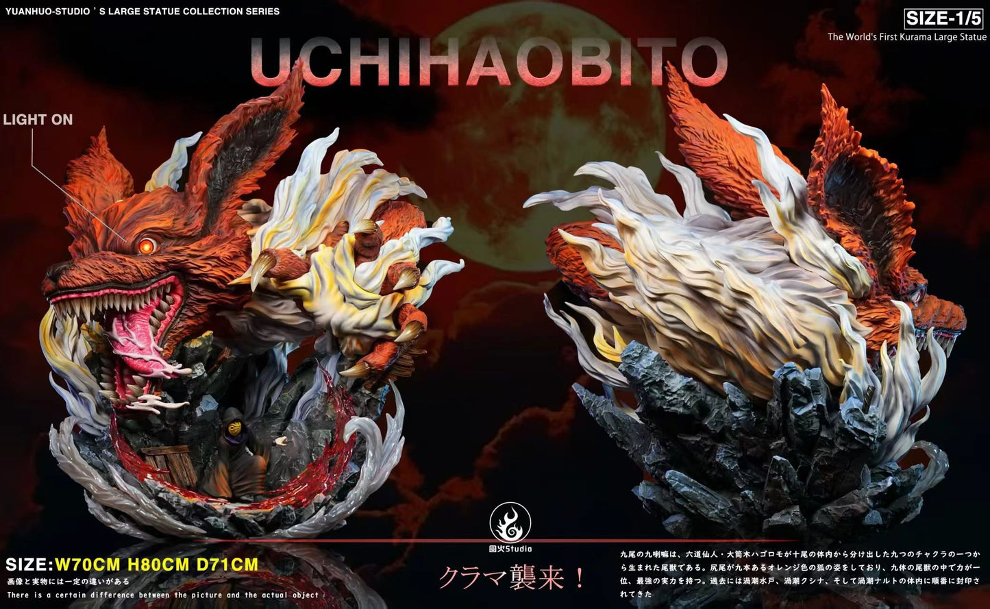 Preventa Resina Kurama & Obito Figura Naruto 1/6 Yuan Huo Estudio