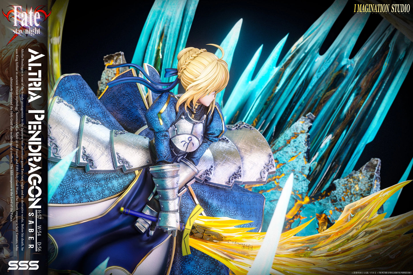Preventa Resina Artoria Pendragon "Saber" Figura Fate/Stay Night Imagination  Estudio