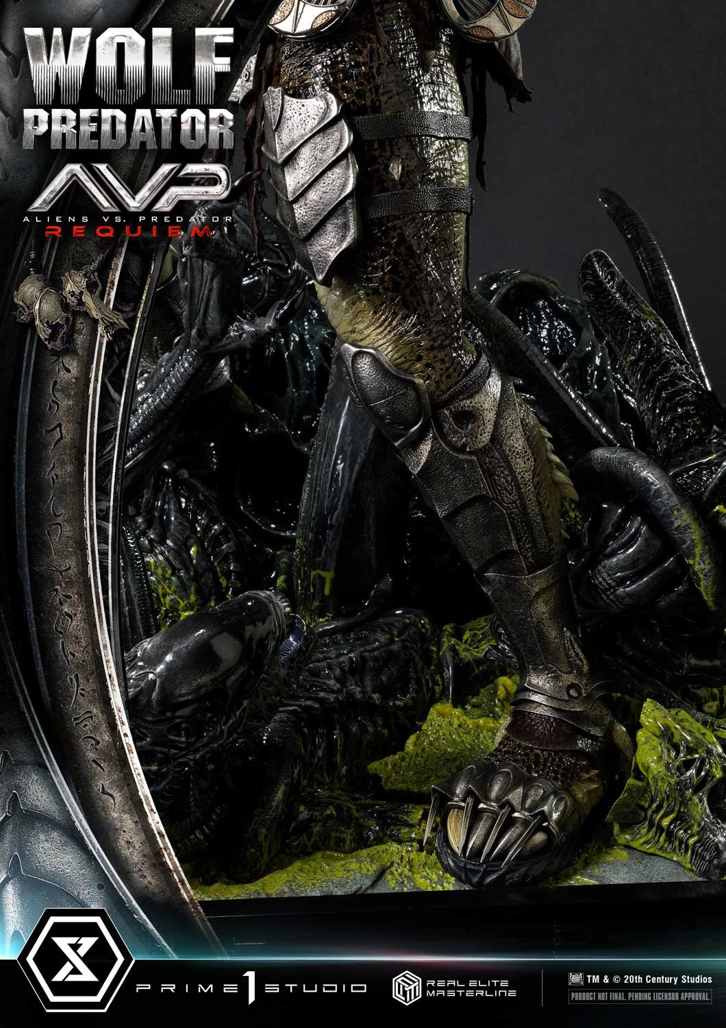 Preventa Resina Wolf Predator Figura Aliens vs Predator: Requiem Prime 1 (Licencia) Estudio