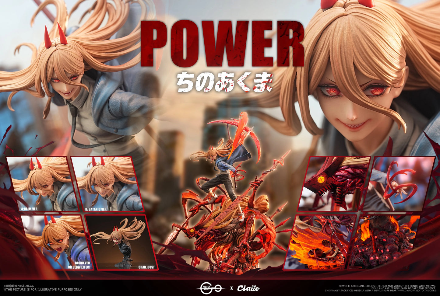Preventa Resina Power Figura Chainsaw Man Hera x Ciallo Estudio