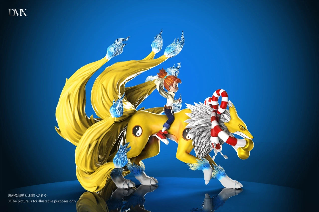 Preventa Resina Kyubimon & Ruki Figura Digimon DMX Estudio