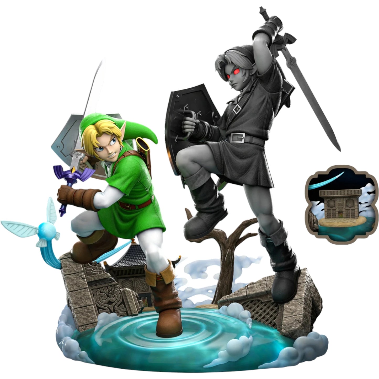 Preventa Resina Link vs Dark Link Figura The Legend Of Zelda: Ocarina of Time Dream Estudio