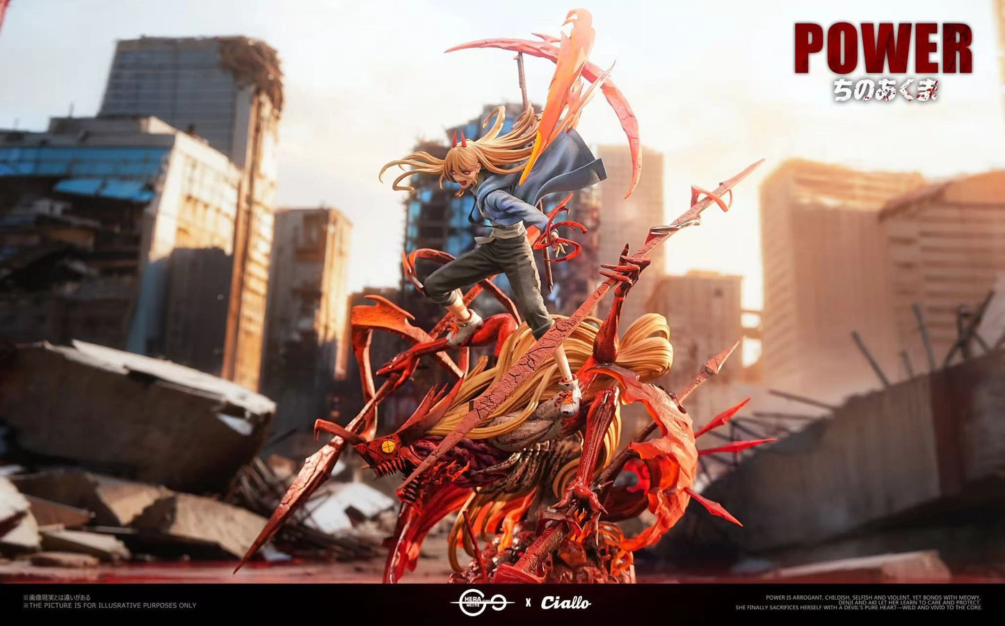 Preventa Resina Power Figura Chainsaw Man Hera x Ciallo Estudio